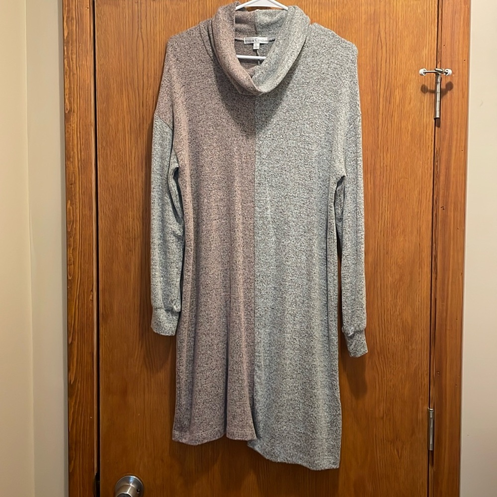Cute two tone turtleneck dress